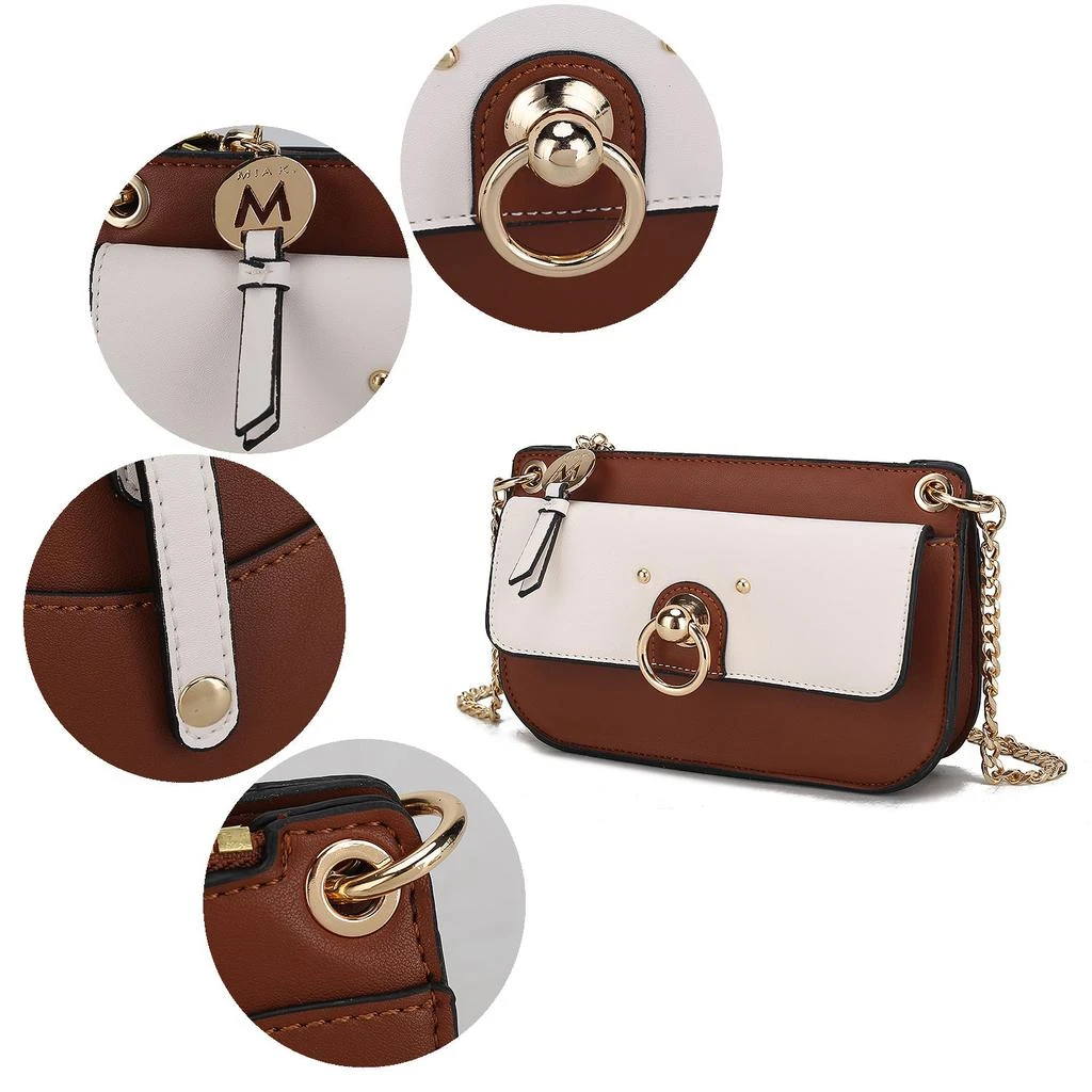 Jill Vegan Leather Women’s Color Block Crossbody Bag 商品