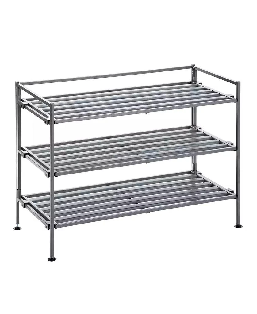 3-Tier Stackable 9-Pair Resin Slat Shoe Rack 商品