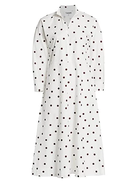 商品Ganni|Polka Dot Poplin 迷你连衣裙,价格¥641,第1张图片