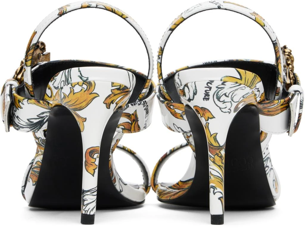 商品Versace|White Logo Couture Emily Slingback Heeled Sandals,价格¥742,第2张图片详细描述