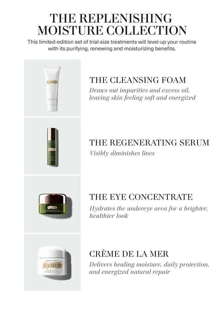商品La Mer|The Replenishing Moisture Collection (Starter Set 1),价格¥1637,第4张图片详细描述