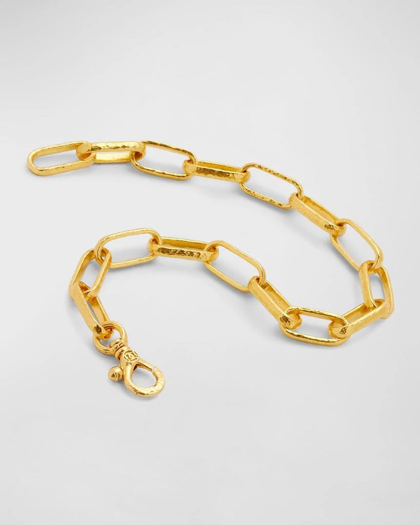 商品Gurhan|Men's Hammered 24K Gold Cable Chain Bracelet,价格¥41193,第3张图片详细描述