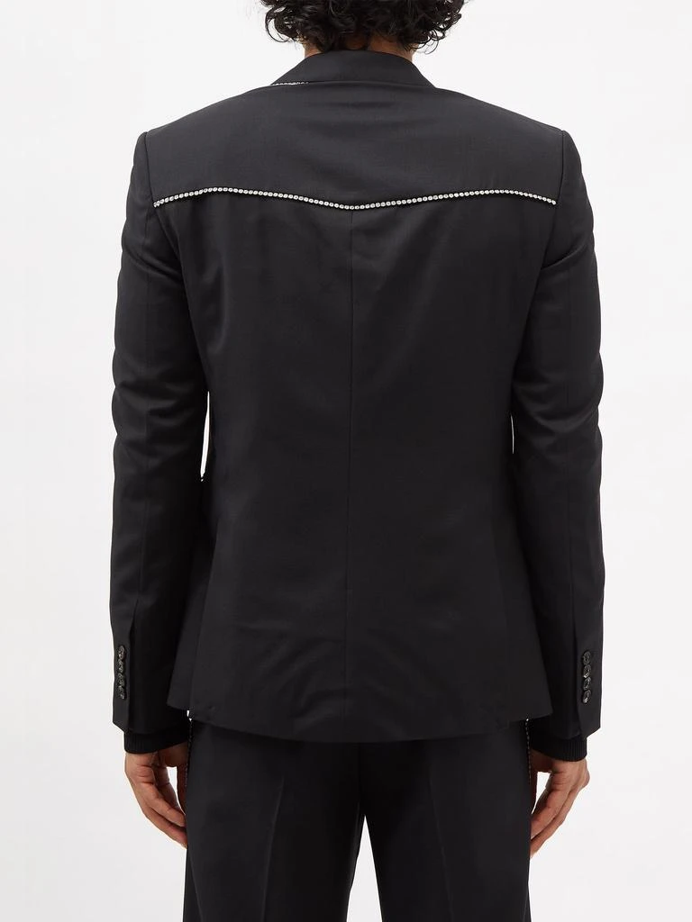 商品AMIRI|Crystal-embellished wool-sharkskin suit jacket,价格¥8118,第5张图片详细描述