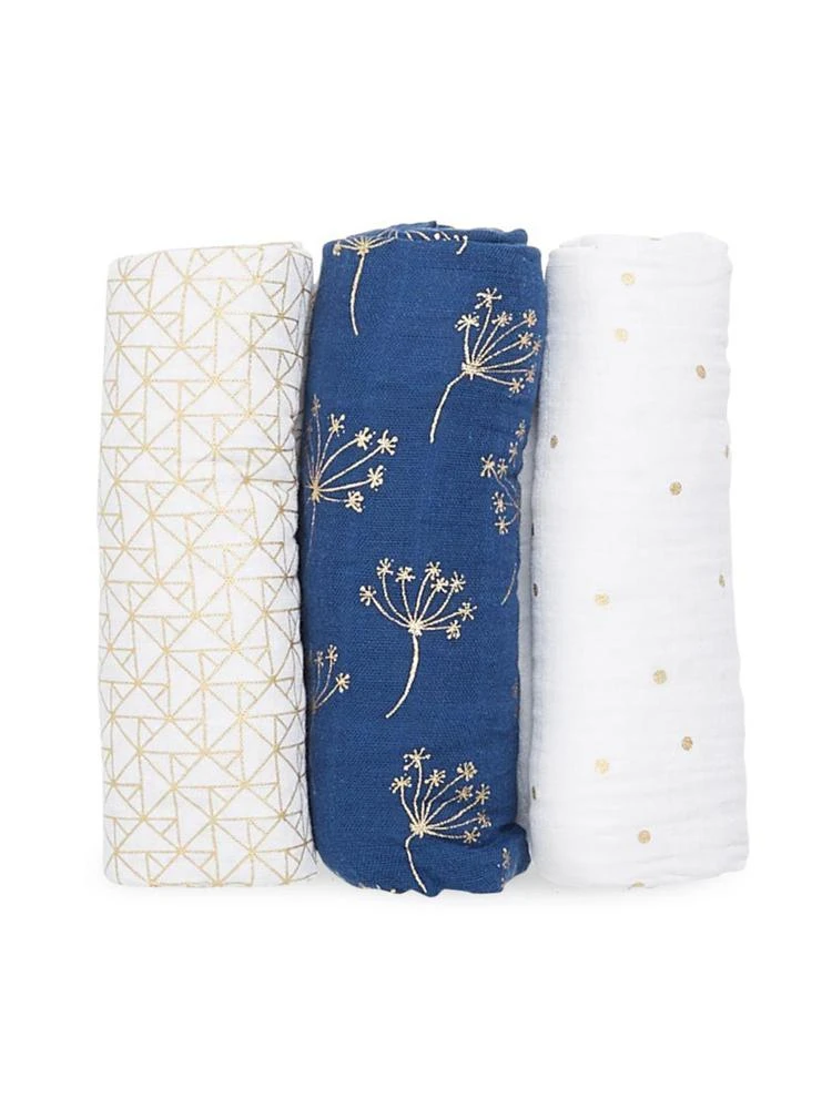 商品aden + anais|Baby's Three-Pack Printed Classic Cotton Swaddle Set,价格¥371,第1张图片