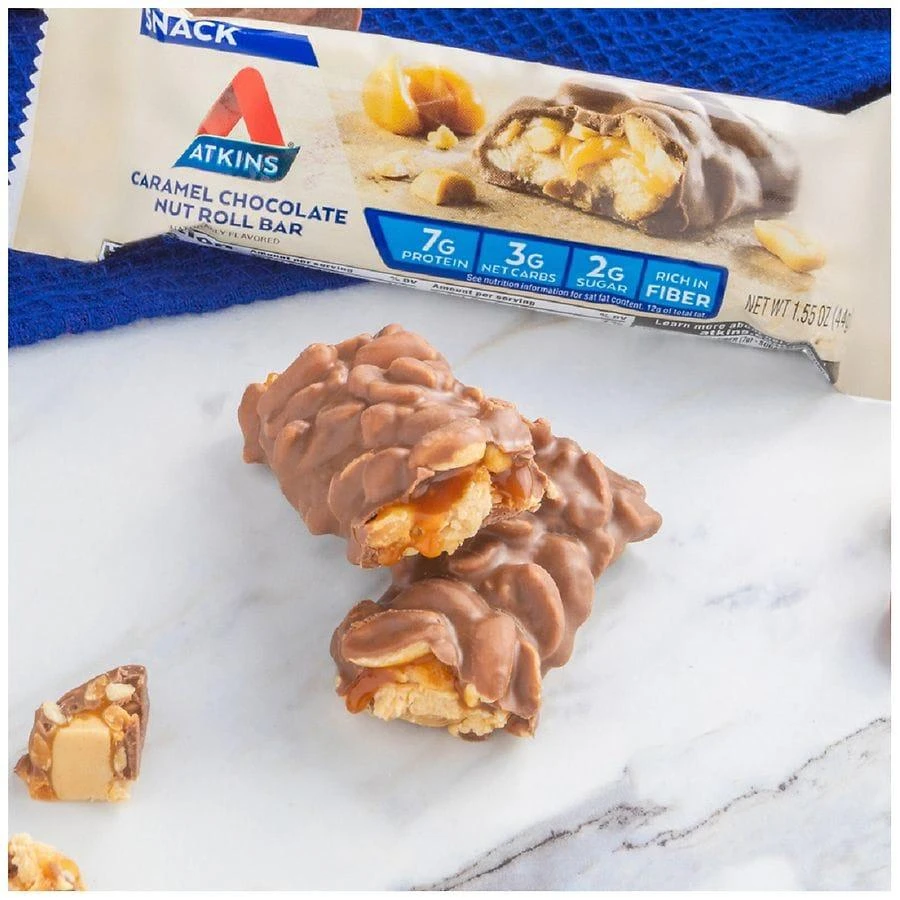 商品Atkins|Snack Bars Caramel Chocolate Nut Roll,价格¥64,第5张图片详细描述