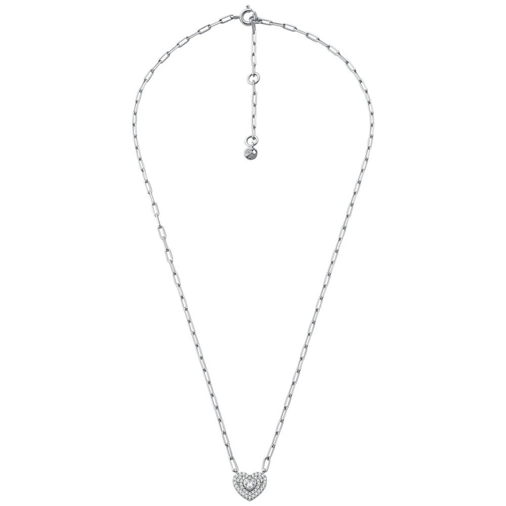 商品Michael Kors|Sterling Silver Pave Heart Necklace,价格¥942,第2张图片详细描述
