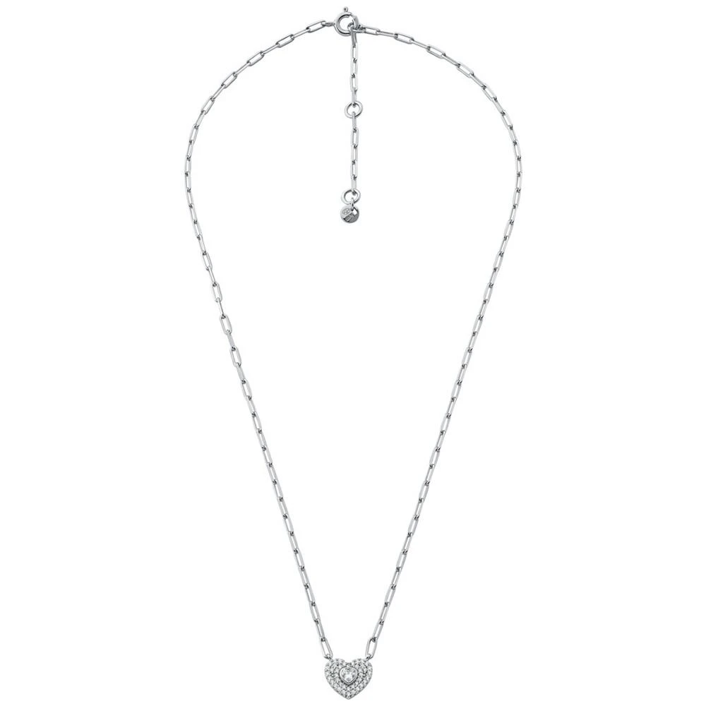 商品Michael Kors|Sterling Silver Pave Heart Necklace,价格¥936,第2张图片详细描述