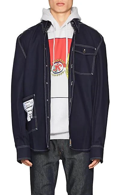 商品Vetements|Topstitched Cotton-Blend Oversized Workshirt,价格¥6486,第1张图片