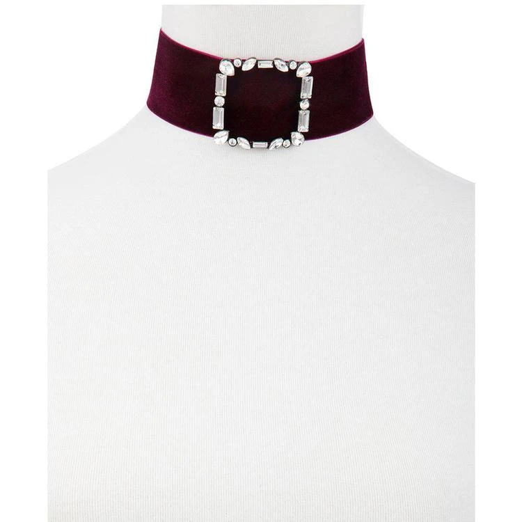 商品GUESS|Crystal Buckle Colored Velvet Choker Necklace,价格¥64,第2张图片详细描述