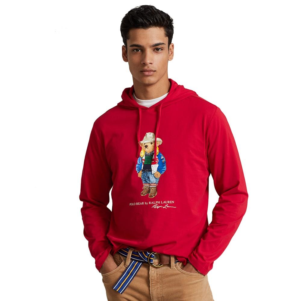 Men's Polo Bear Jersey Hooded T-Shirt商品第1张图片规格展示