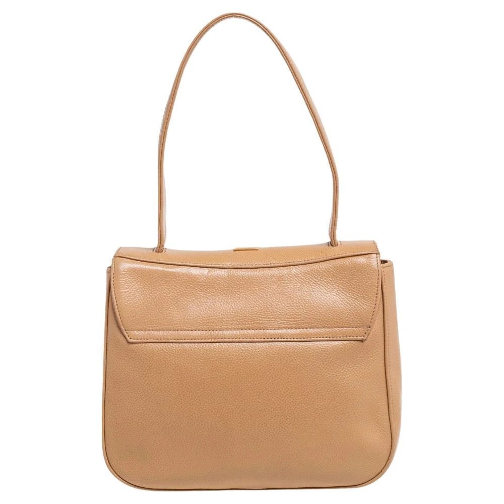 商品[二手商品] Bally|Bally Beige Leather Flap Top Handle Bag,价格¥947,第4张图片详细描述