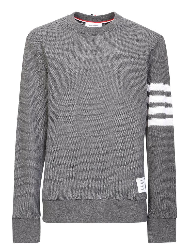 商品Thom Browne|Thom Browne 4-bar Crewneck Pullover,价格¥5350,第1张图片