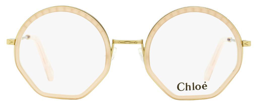 商品Chloé|Chloe Women's Round Eyeglasses CE2143 601 Gold/Rose 50mm,价格¥491,第4张图片详细描述