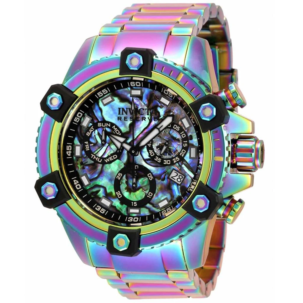 商品Invicta|Invicta Men's Chronograph Watch - Reserve Quartz Iridescent Steel Bracelet | 35555,价格¥1415,第1张图片