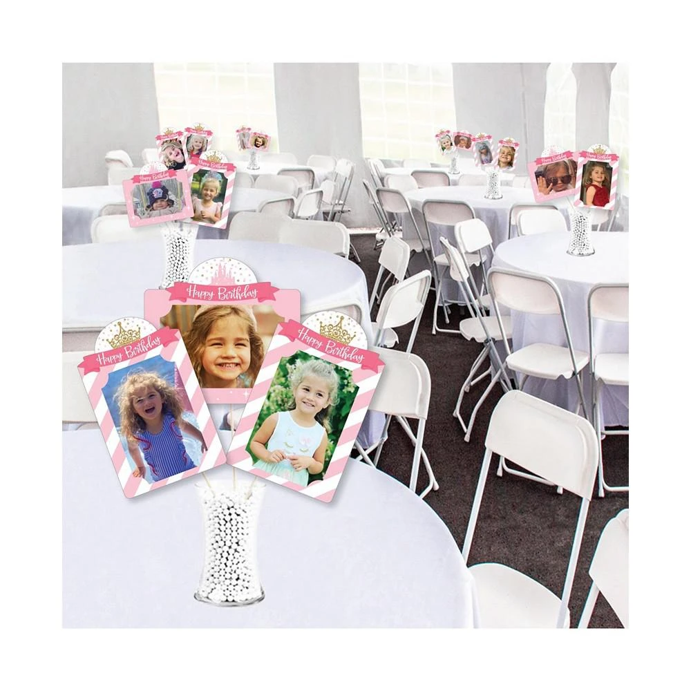 商品Big Dot of Happiness|Little Princess Crown - Party Picture Centerpiece - Photo Table Toppers 15 Ct,价格¥127,第3张图片详细描述