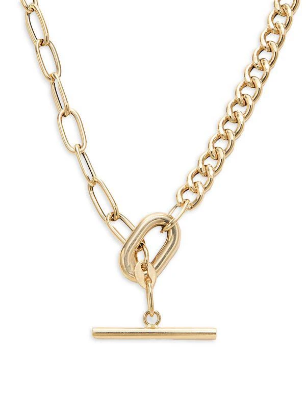 商品Saks Fifth Avenue|14K Yellow Gold Curb & Oval Link Necklace/17",价格¥8783,第1张图片