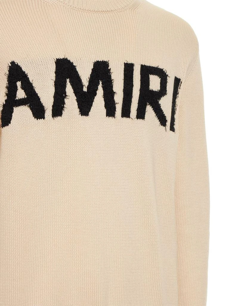 商品AMIRI|Logo Intarsia Cotton Blend Knit Sweater,价格¥7547,第3张图片详细描述