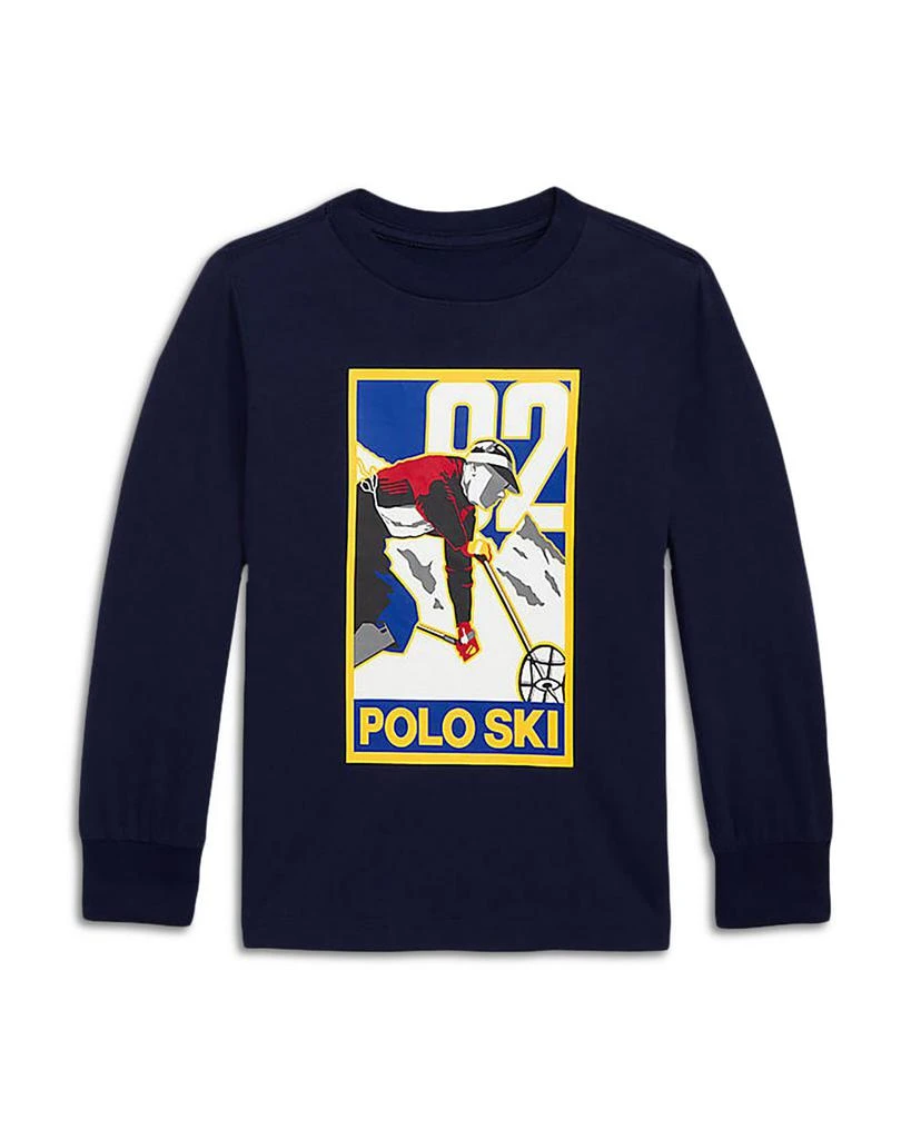 商品Ralph Lauren|Boys' Polo Ski Cotton Long-Sleeve Tee - Little Kid,价格¥224,第1张图片详细描述