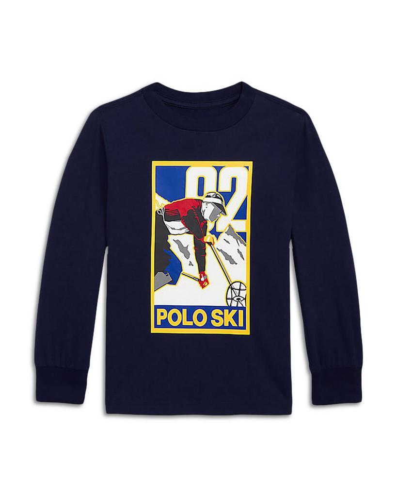 商品Ralph Lauren|Boys' Polo Ski Cotton Long-Sleeve Tee - Little Kid, Big Kid,价格¥291-¥331,第1张图片