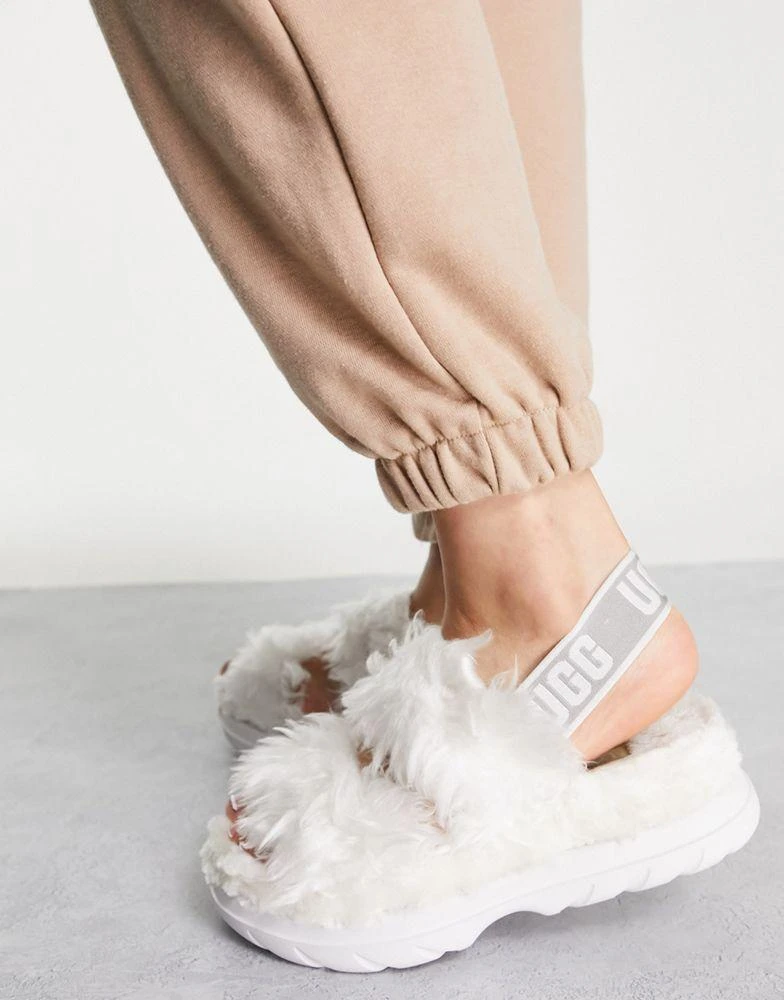 商品UGG|UGG Fluff Sugar sandals in white - WHITE,价格¥566,第3张图片详细描述