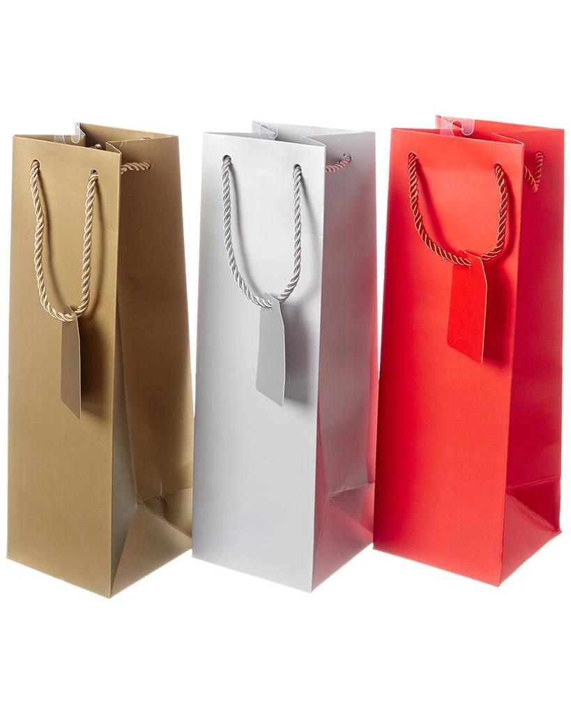 商品Jillson & Roberts|Jillson & Roberts Bottle Tote Bag Assortments - 3 Pack - Red/Gold/Silver,价格¥79,第1张图片