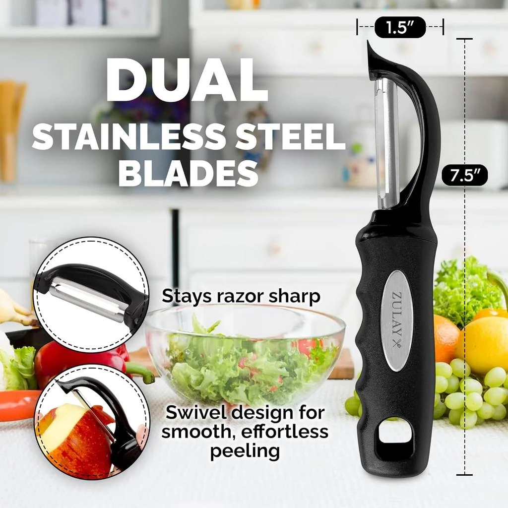 商品Zulay Kitchen|Premium Vegetable Peeler,价格¥102,第4张图片详细描述