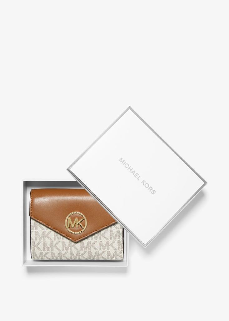 商品Michael Kors|Carmen medium logo and leather tri-fold envelope wallet,价格¥980,第4张图片详细描述