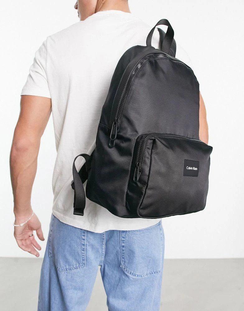 商品Calvin Klein|Calvin Klein logo campus backpack in black,价格¥752,第1张图片