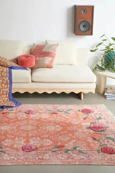 商品Urban Renewal|Urban Renewal Remnants Pavo Rose Rug,价格¥1737,第2张图片详细描述