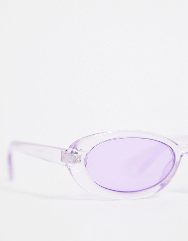 商品ASOS|ASOS DESIGN 90's oval sunglasses in purple - PURPLE,价格¥75,第4张图片详细描述