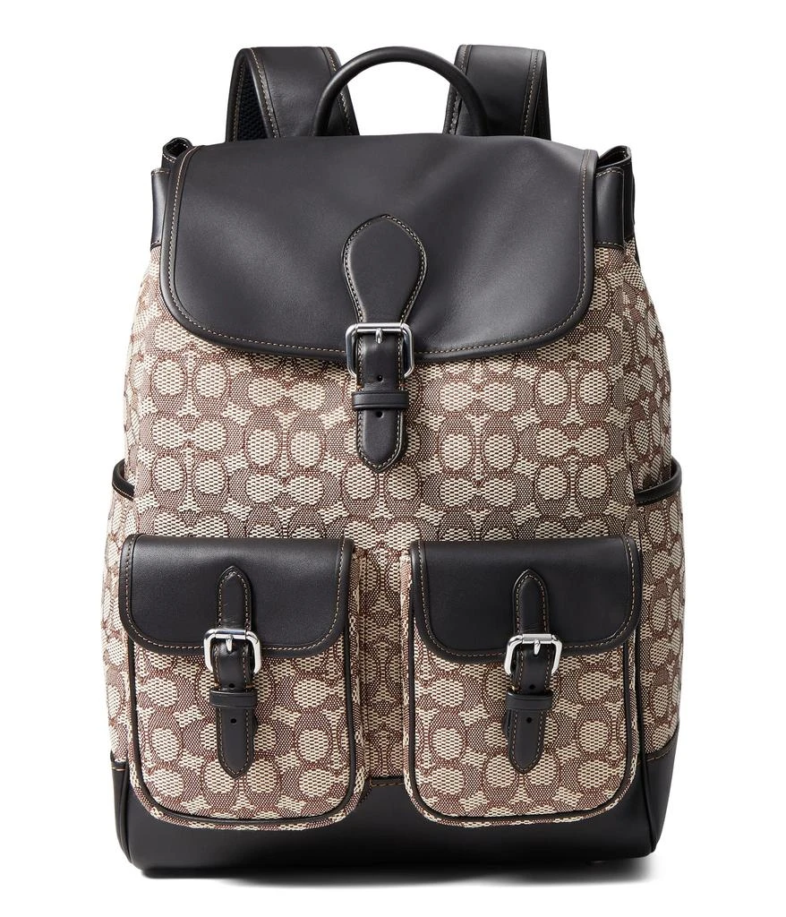 商品Coach|Frankie Backpack in Signature Textile Jacquard,价格¥5563,第1张图片