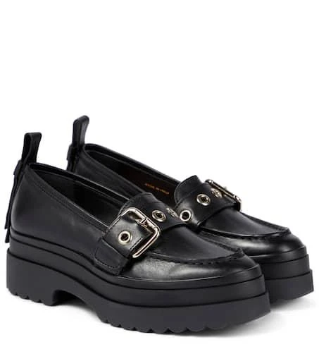 商品RED Valentino|Buckled leather loafers,价格¥2965,第1张图片