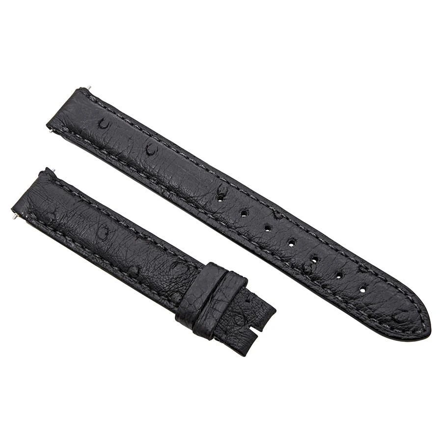 商品Hadley Roma|Hadley Roma 14 MM Matte Black Ostrich Leather Strap,价格¥294,第1张图片