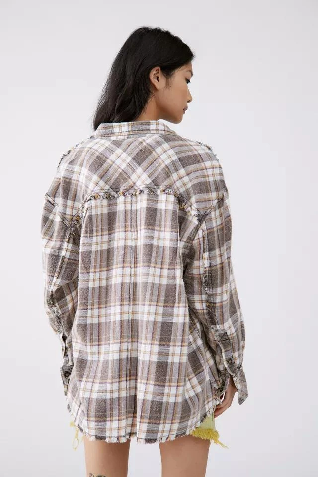 商品BDG|BDG Andy Flannel Distressed Button-Down Shirt,价格¥76,第3张图片详细描述