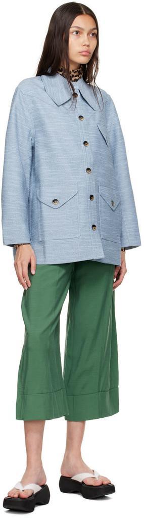 商品Ganni|Blue Recycled Polyester Jacket,价格¥1545,第6张图片详细描述