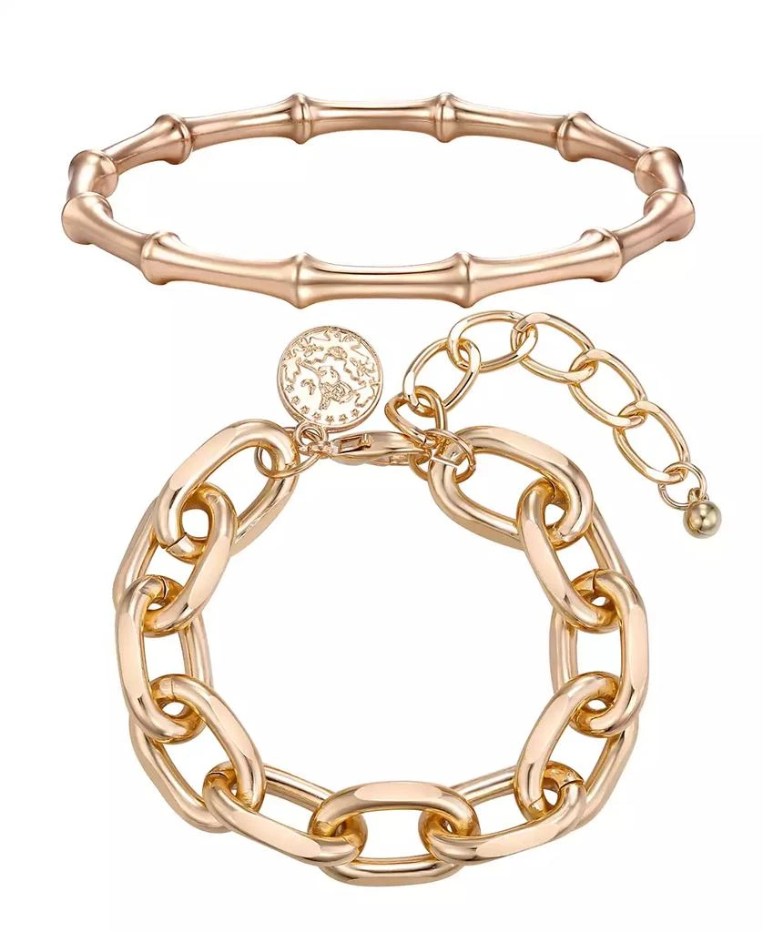 商品Macy's|Gold-Plated Link Chain Bracelet and Bangle,价格¥103,第1张图片