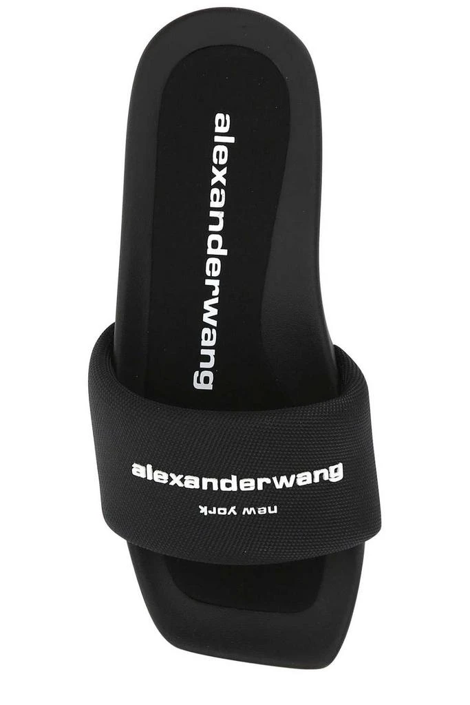 商品Alexander Wang|Alexander Wang Logo-Print Strap Heel Sandals,价格¥2661,第3张图片详细描述