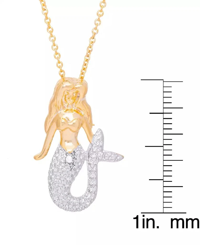 商品Macy's|Diamond Accent Mermaid Pendant 18" Necklace in Gold Plate,价格¥160,第2张图片详细描述