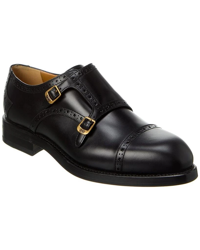 商品Gucci|Gucci Monk Strap Leather Loafer,价格¥6828,第1张图片