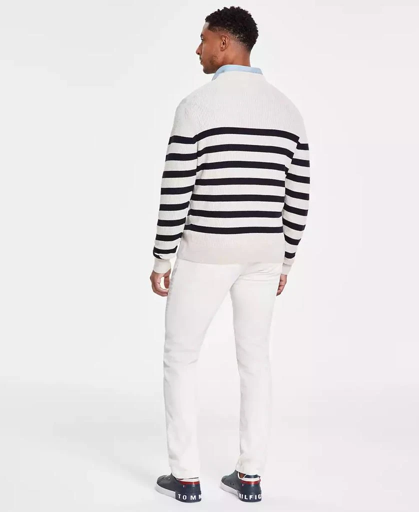 商品Tommy Hilfiger|Men's Textured Knit Stripe Crewneck Sweater,价格¥340,第2张图片详细描述