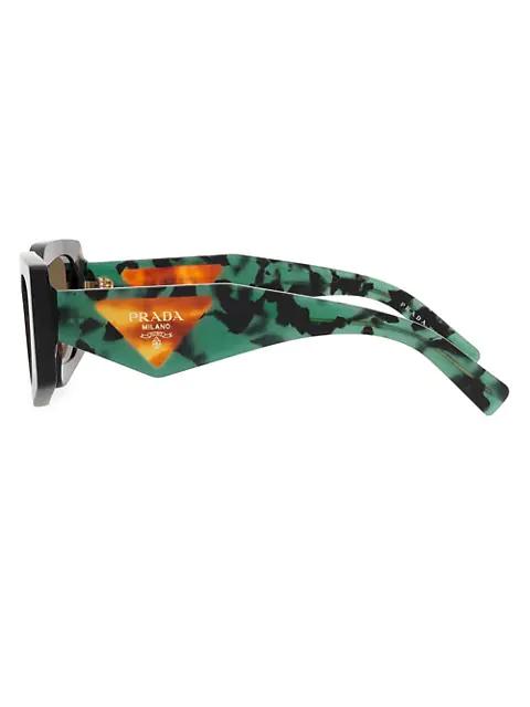 52MM Tortoiseshell Rectangular Sunglasses商品第3张图片规格展示