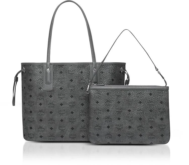 商品MCM|MCM Phantom Grey Visetos Medium Reversible Liz Shopper ,价格¥6293,第3张图片详细描述