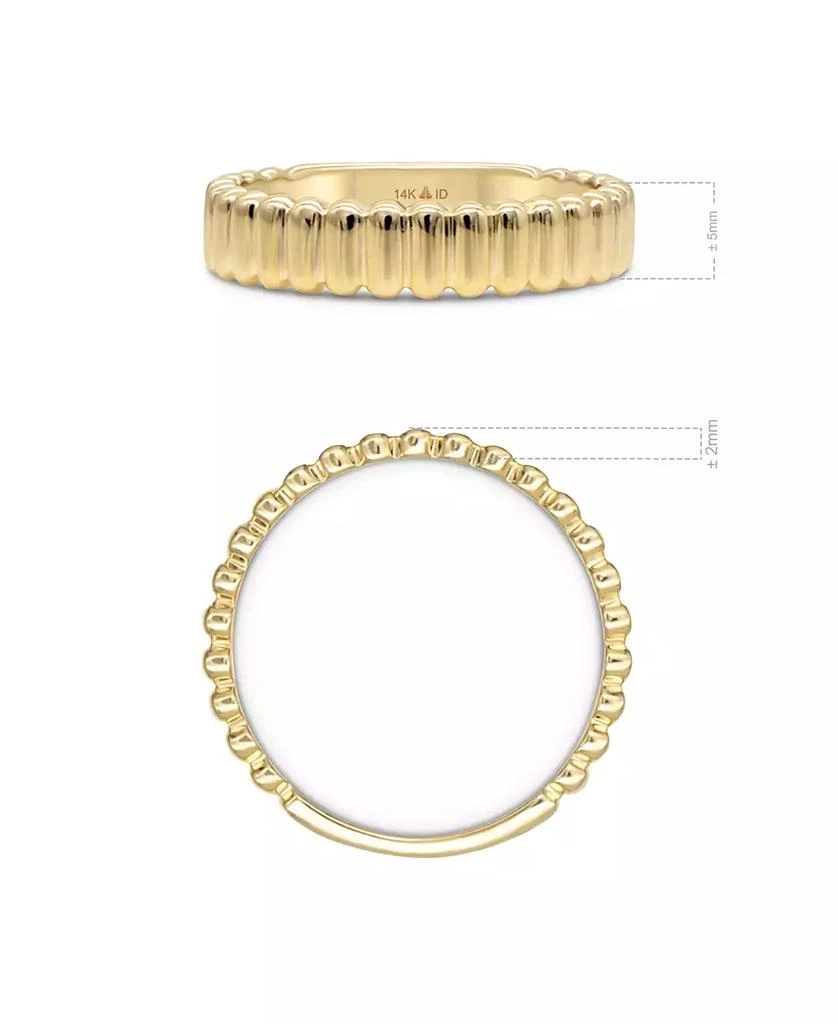 商品DEVATA|14K Gold Ribbed Band Ring, Size,价格¥2468,第4张图片详细描述