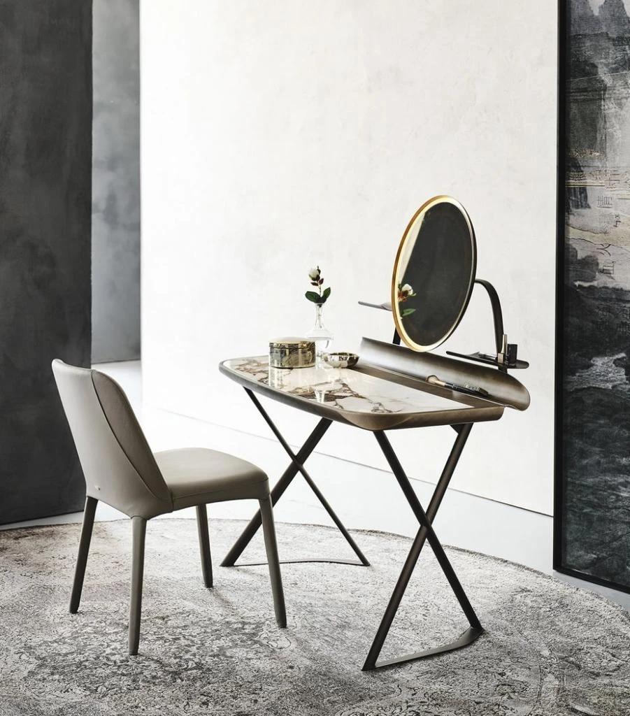 商品Cattelan|Bronzed Steel Cacoon Trousse Keramik Dressing Table,价格¥37185,第2张图片详细描述