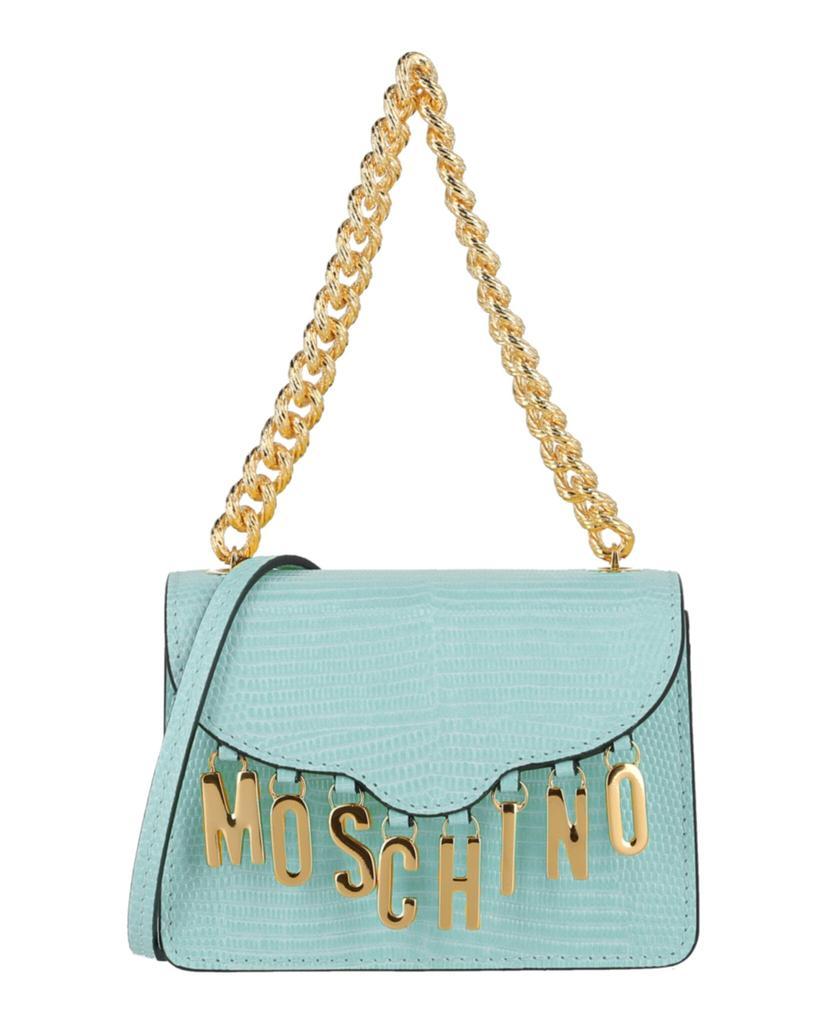 商品Moschino|Lettering Charm Leather Crossbody Bag,价格¥3658,第1张图片