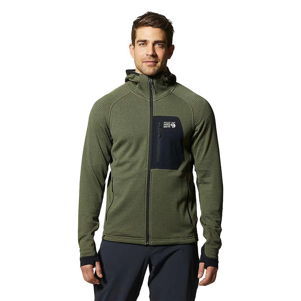 商品Mountain Hardwear|Mountain Hardwear Men's Polartec Power Grid Full Zip Hoody,价格¥1222,第1张图片