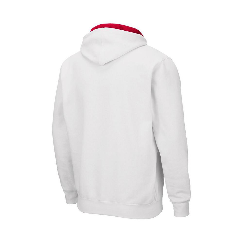 Men's White Ohio State Buckeyes Arch and Logo 3.0 Full-Zip Hoodie商品第2张图片规格展示