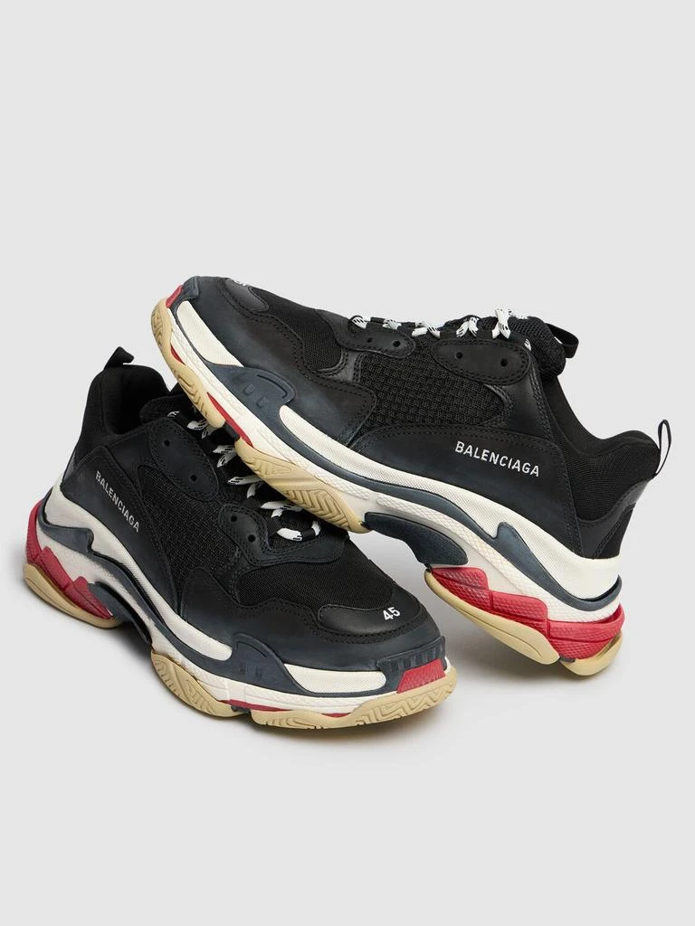 商品Balenciaga|Triple S Suede Leather & Mesh Sneakers,价格¥8461,第2张图片详细描述