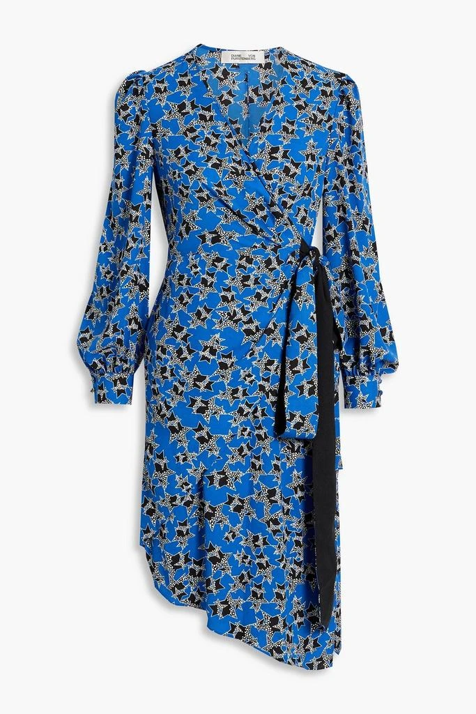 商品Diane von Furstenberg|Evania asymmetric printed crepe wrap dress,价格¥902,第1张图片