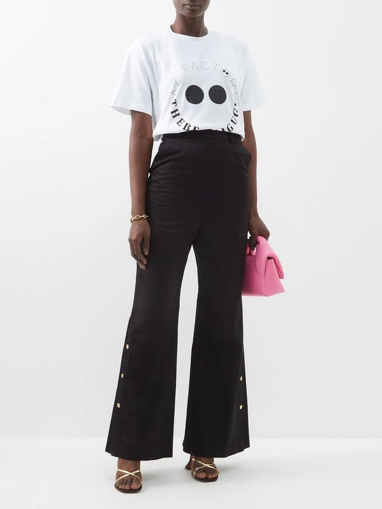 商品Thebe Magugu|X Thebe Magugu cropped cotton flared trousers,价格¥2090,第2张图片详细描述